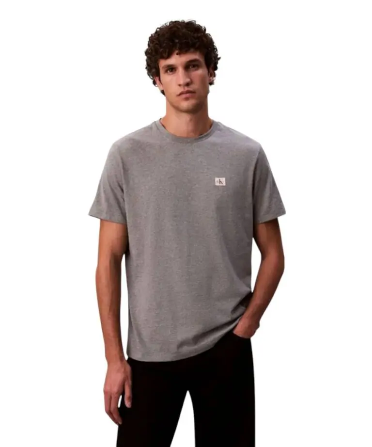 Calvin Klein - Ανδρικό T-shirt Cotton Badge Regular Fit LV04RC272G-P7E Γκρι