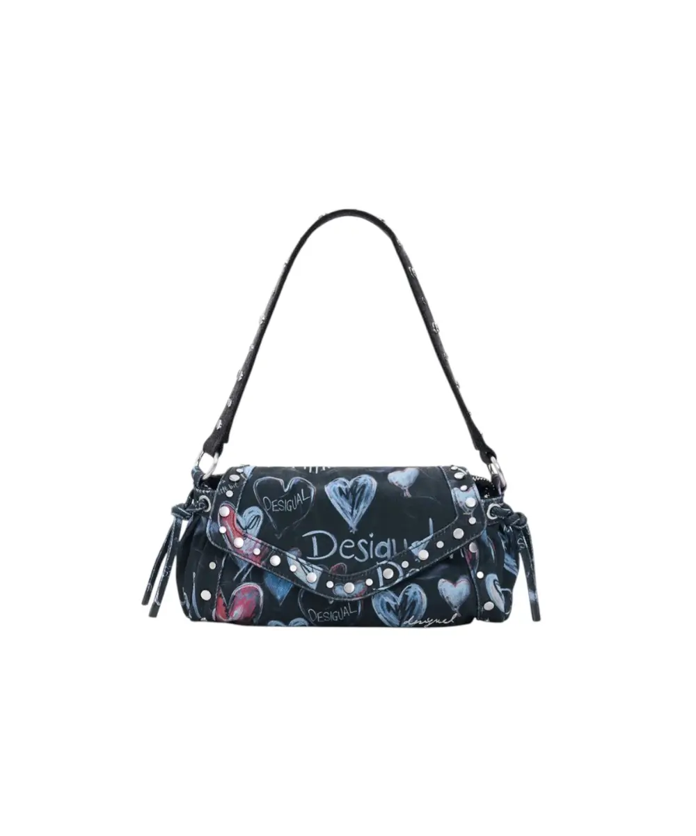 Desigual - Γυναικεία Τσάντα Ώμου Stacatto 26SAXA57-9019 Μαύρο/ Πολύχρωμο