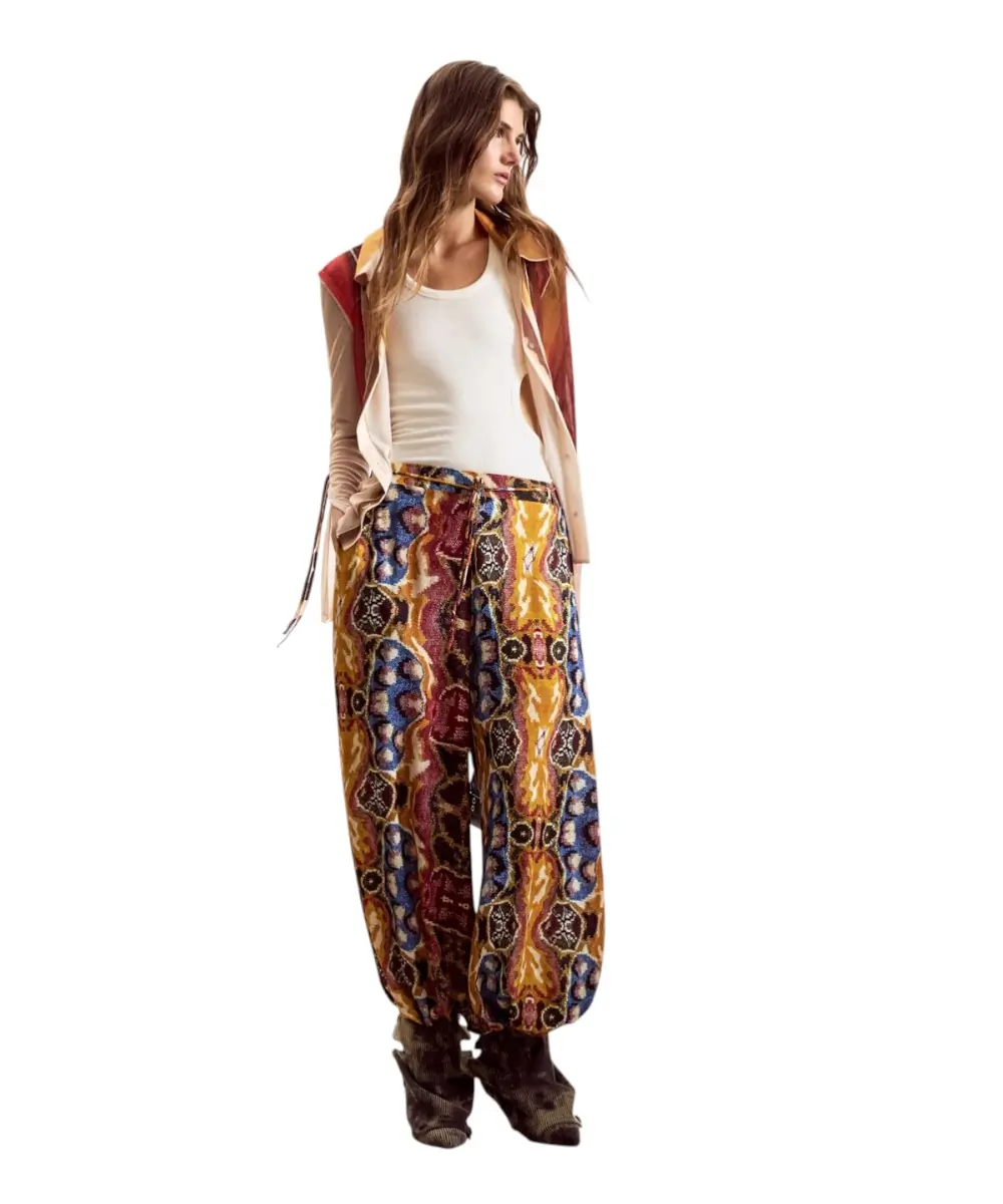 Desigual - Γυναικείο Παντελόνι Beattle Palazzo Lacroix 26SWPW49-9019 Πολύχρωμο