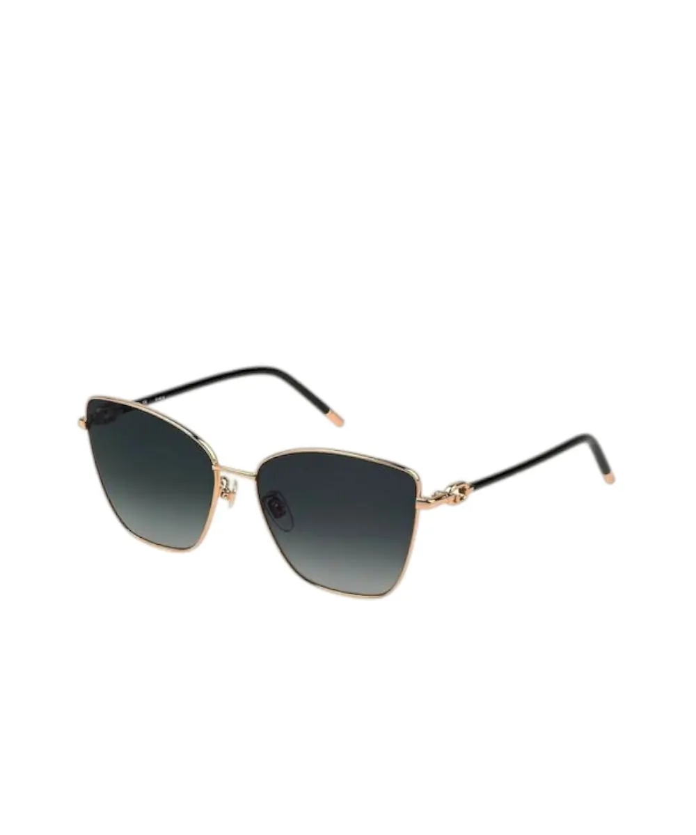 Furla - Γυναικεία Γυαλιά Ηλίου Silver & Brown Square SFU692-0300 Χρυσό/Μαύρο