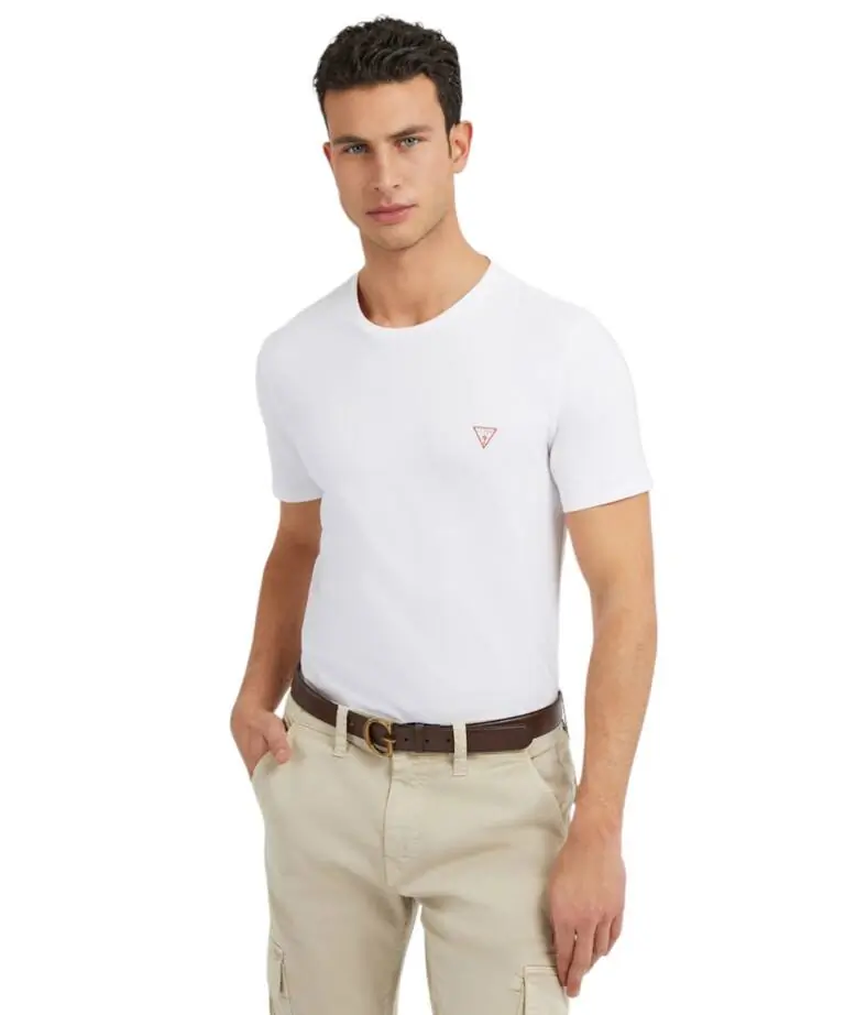 Guess - Ανδρικό T-shirt Cn Ss Core Tee Slim Fit M2YI36I3Z14-G011 Λευκό