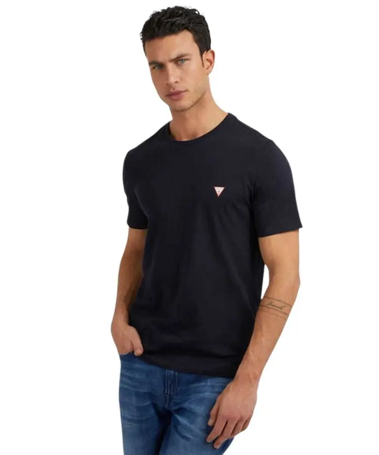 Guess - Ανδρικό T-shirt Cn Ss Core Tee Slim Fit M2YI36I3Z14-G7V2 Μπλε Σκούρο