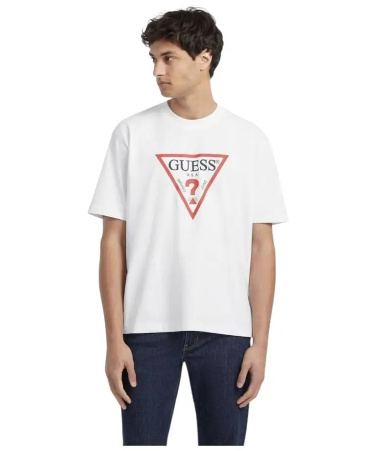 Guess - Ανδρικό T-shirt Iconic T Organic Cotton M4YI45K8FQ4-G011 Λευκό