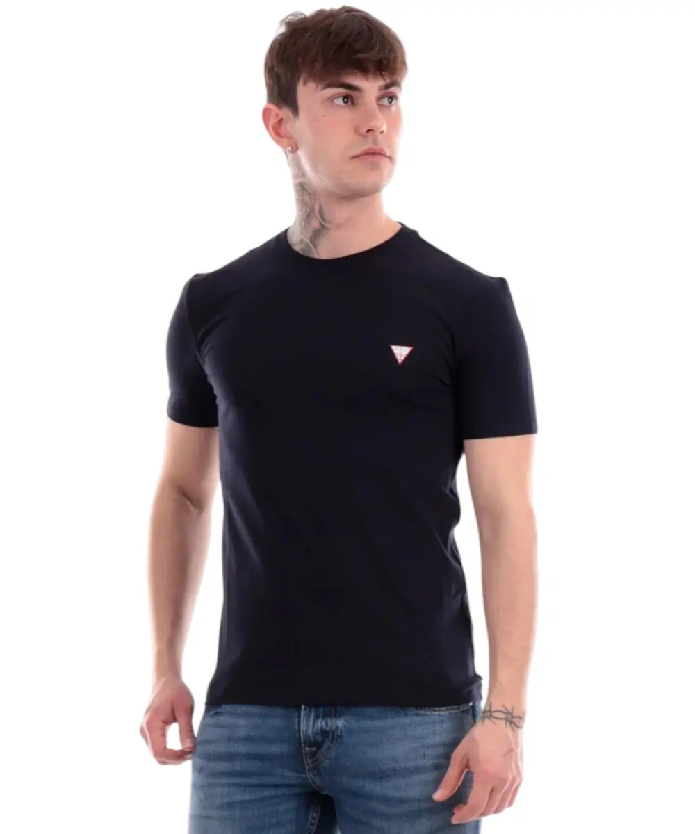 Guess - Ανδρικό T-shirt Short Sleeved Regular Fit M2YI24J1314-G7V2 Μπλε