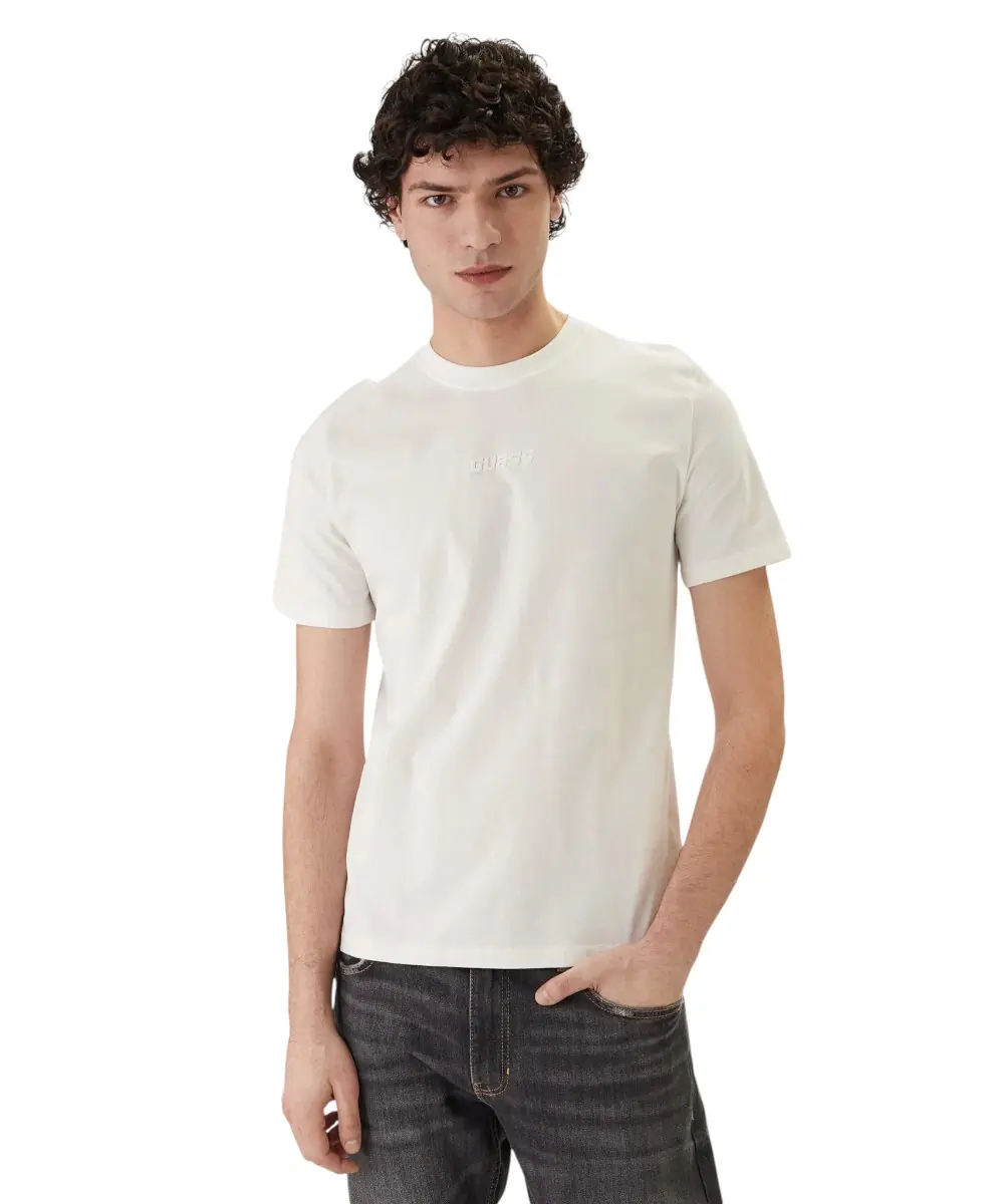 Guess - Ανδρικό T-shirt Short Sleeved Regular Fit Z6GI06K2847-G018 Λευκό