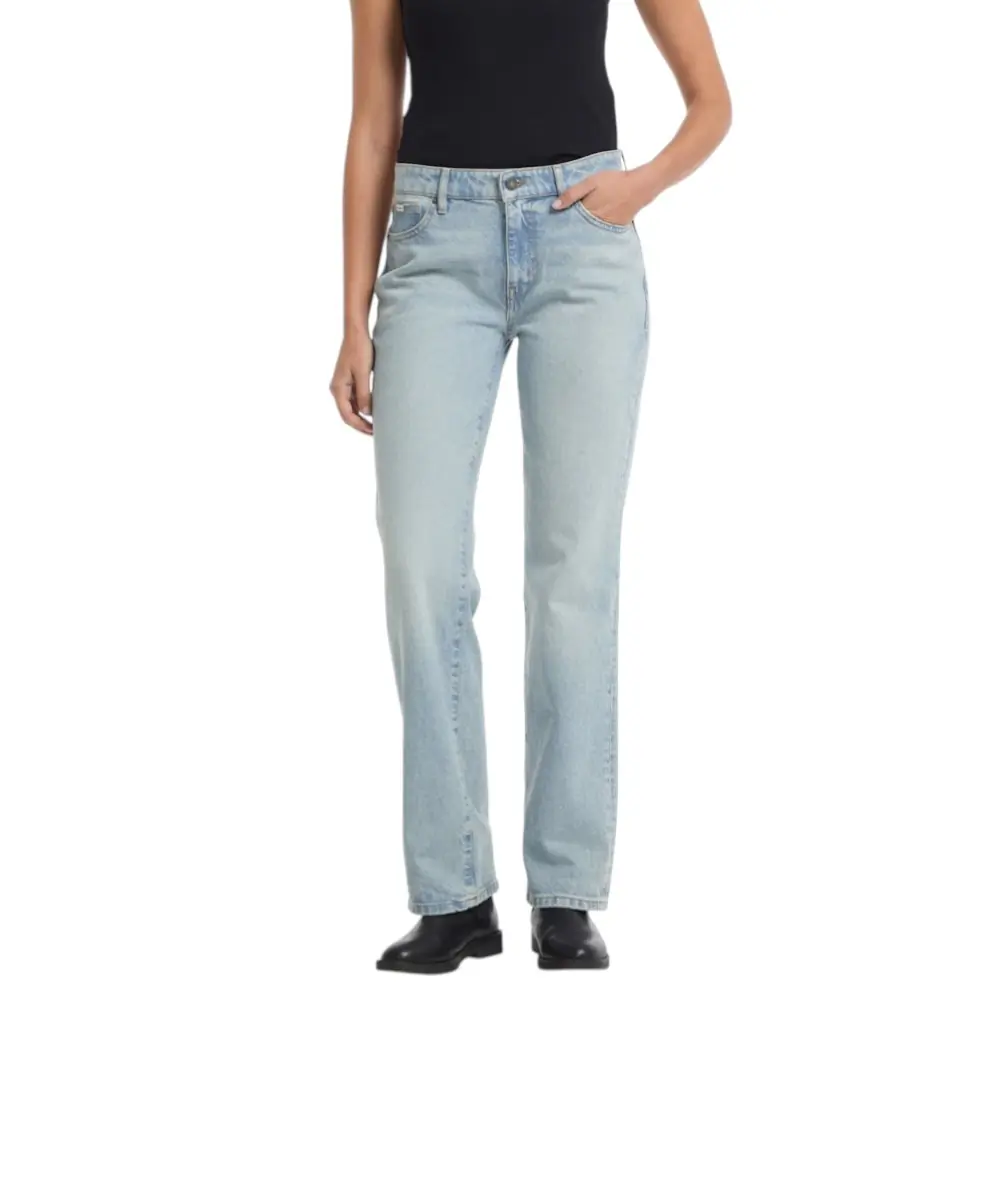 Guess - Γυναικείο Παντελόνι Τζιν G08 Mid Rise Straight Jeans W5RA98D5M45-GJRV Μπλε