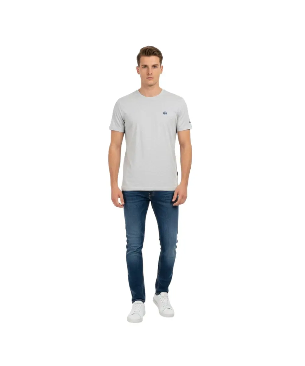 La Martina - Ανδρικό T-Shirt Heritage Regular Fit XMR010-JS206-01001 Γκρι