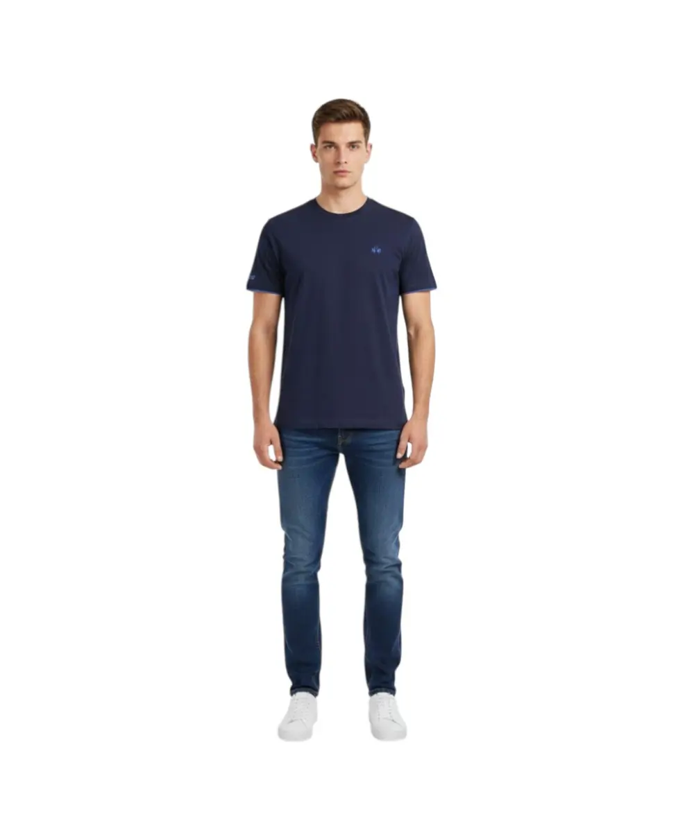 La Martina - Ανδρικό T-Shirt Heritage Regular Fit XMR010-JS206-07017 Μπλε Σκούρο