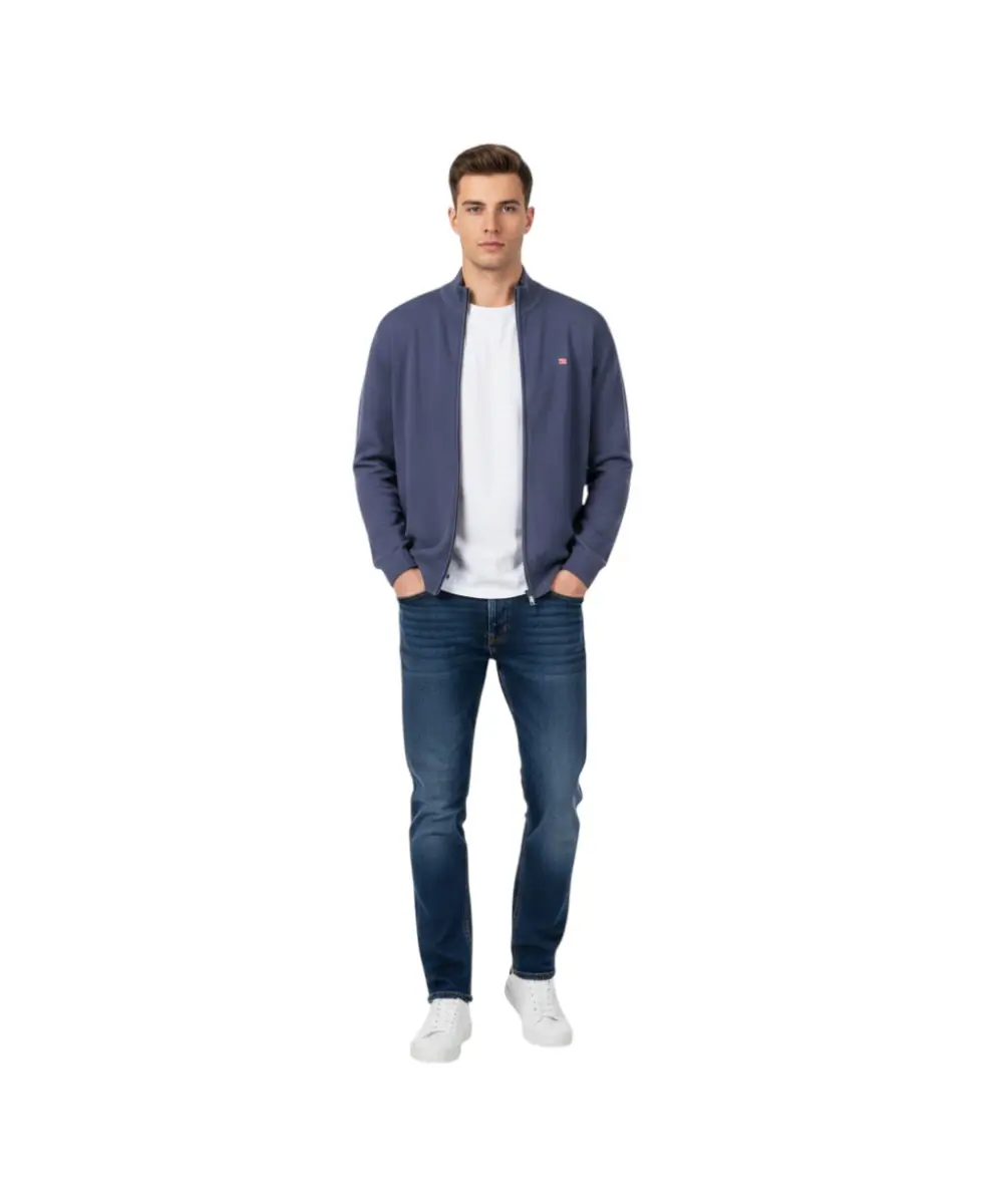 Napapijri - Ανδρική Ζακέτα Πουλόβερ Decatur 2.0 FZ Relaxed Fit NP0A4H0W-176 Μπλε Σκούρο
