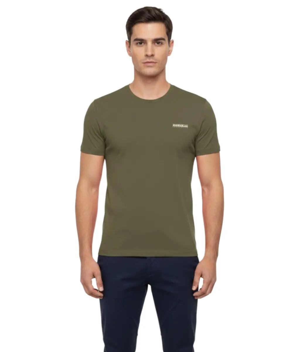 Napapijri - Ανδρικό T-shirt S Smallbox Regular Fit NP0A88TR-G3A Λαδί