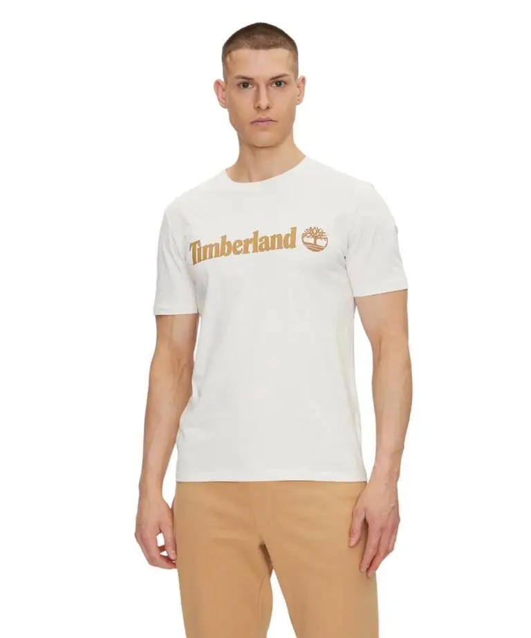 Timberland - Ανδρική Μπλούζα Kennebec River Linear Logo SL Tee Regular TB0A5UPQ-CM9 Εκρού