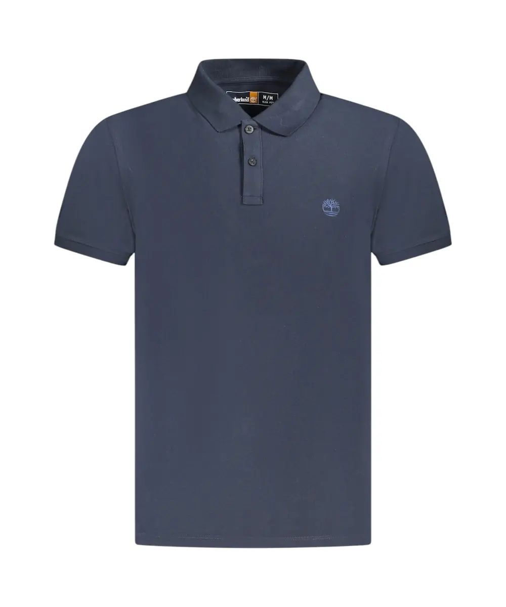 Timberland - Ανδρικό Κοντομάνικο T-shirt Polo Slim Fit Mε Λογότυπο Oyster River TB0A2BS1-Z02 Μπλε