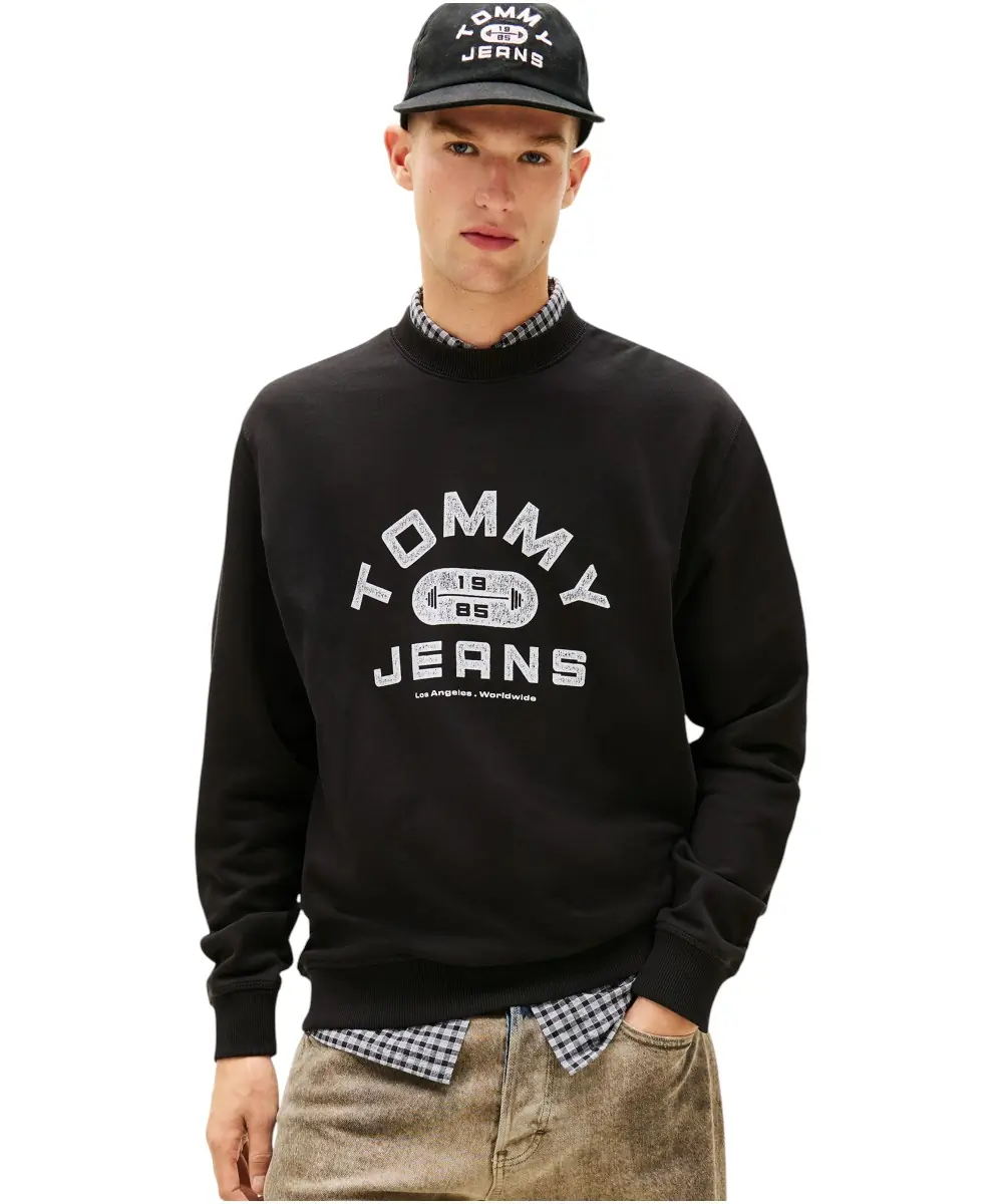Tommy Hilfiger - Ανδρικό Φούτερ Modern Serif Crew Neck Regular Fit DM0DM22681-BDS Μαύρο