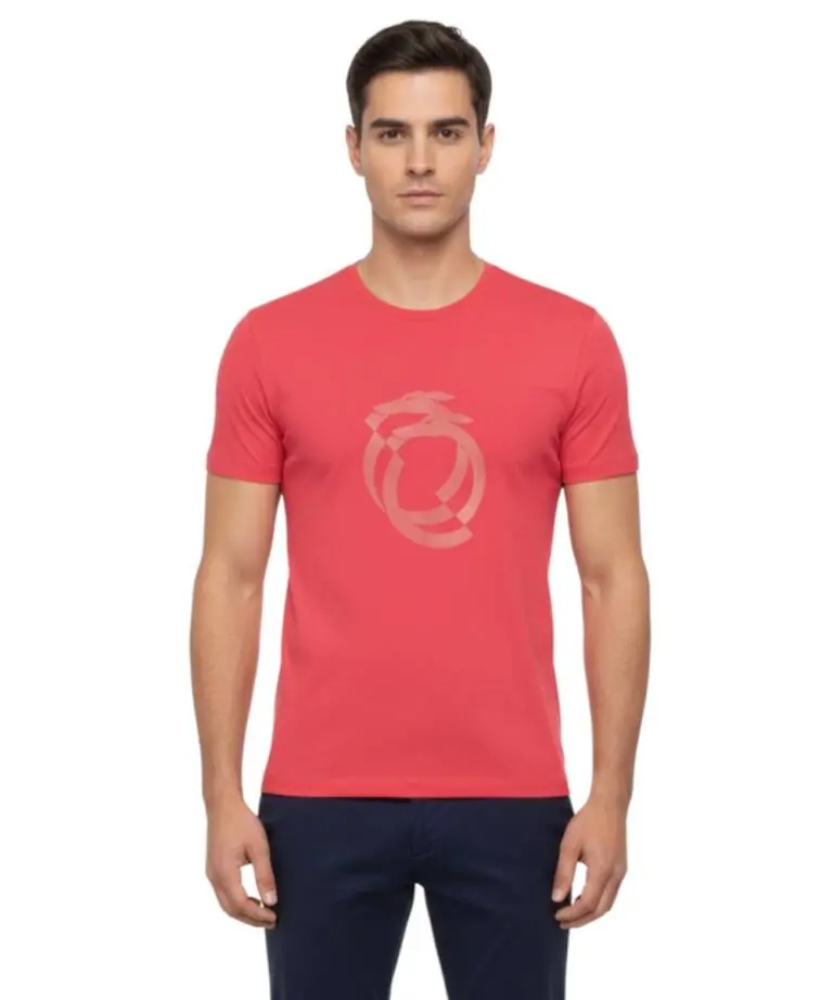 Trussardi Jeans - Ανδρικό T-Shirt TRU1MTS01-CHERRY Κόκκινο