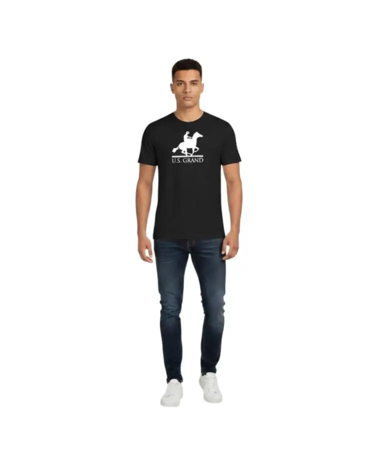 U.S. Grand Polo - Ανδρικό T-shirt Graphic Logo Regular Fit AU02646-23NERO Μαύρο