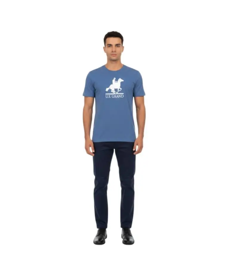 U.S. Grand Polo - Ανδρικό T-shirt Graphic Logo Regular Fit AU02646-2JEANS Μπλε