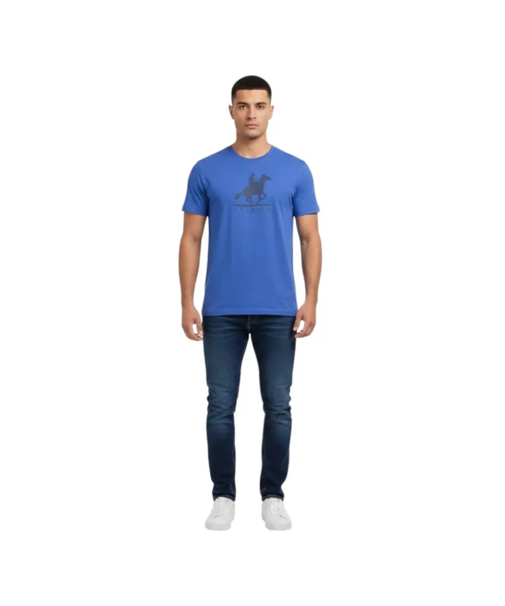 U.S. Grand Polo - Ανδρικό T-shirt Graphic Logo Regular Fit AU02646-3AZZUR Μπλε Ουρανού