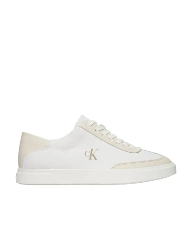Calvin Klein - Γυναικεία Sneakers Low Pro Cups Wt Canv Mg HW0HW03145-0HT Λευκό