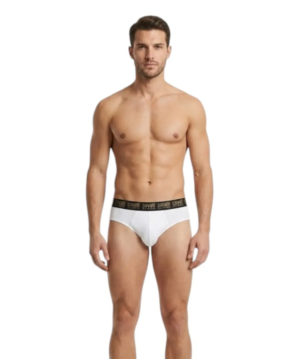 Cavalli Class - Ανδρικά Εσώρουχα Σλιπ 2Pack QXO01DJD003-00053 Λευκό