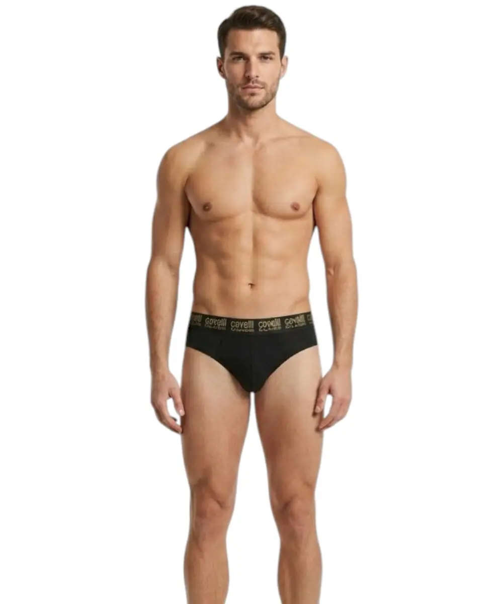 Cavalli Class - Ανδρικά Εσώρουχα Σλιπ 2Pack QXO01DJD003-05051 Μαύρο