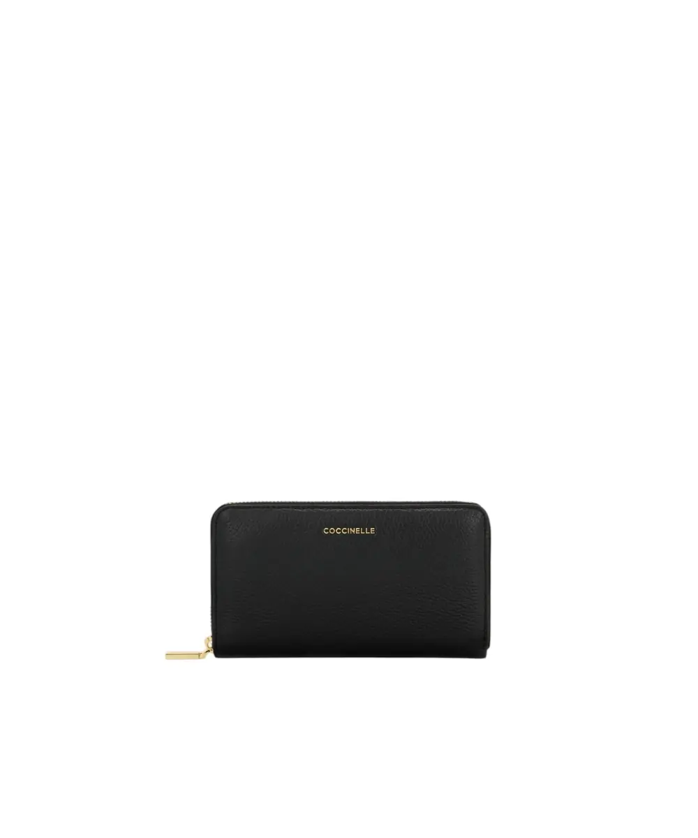 Coccinelle - Γυναικείο Πορτοφόλι Metallic Large E2MW5113201-001 Μαύρο