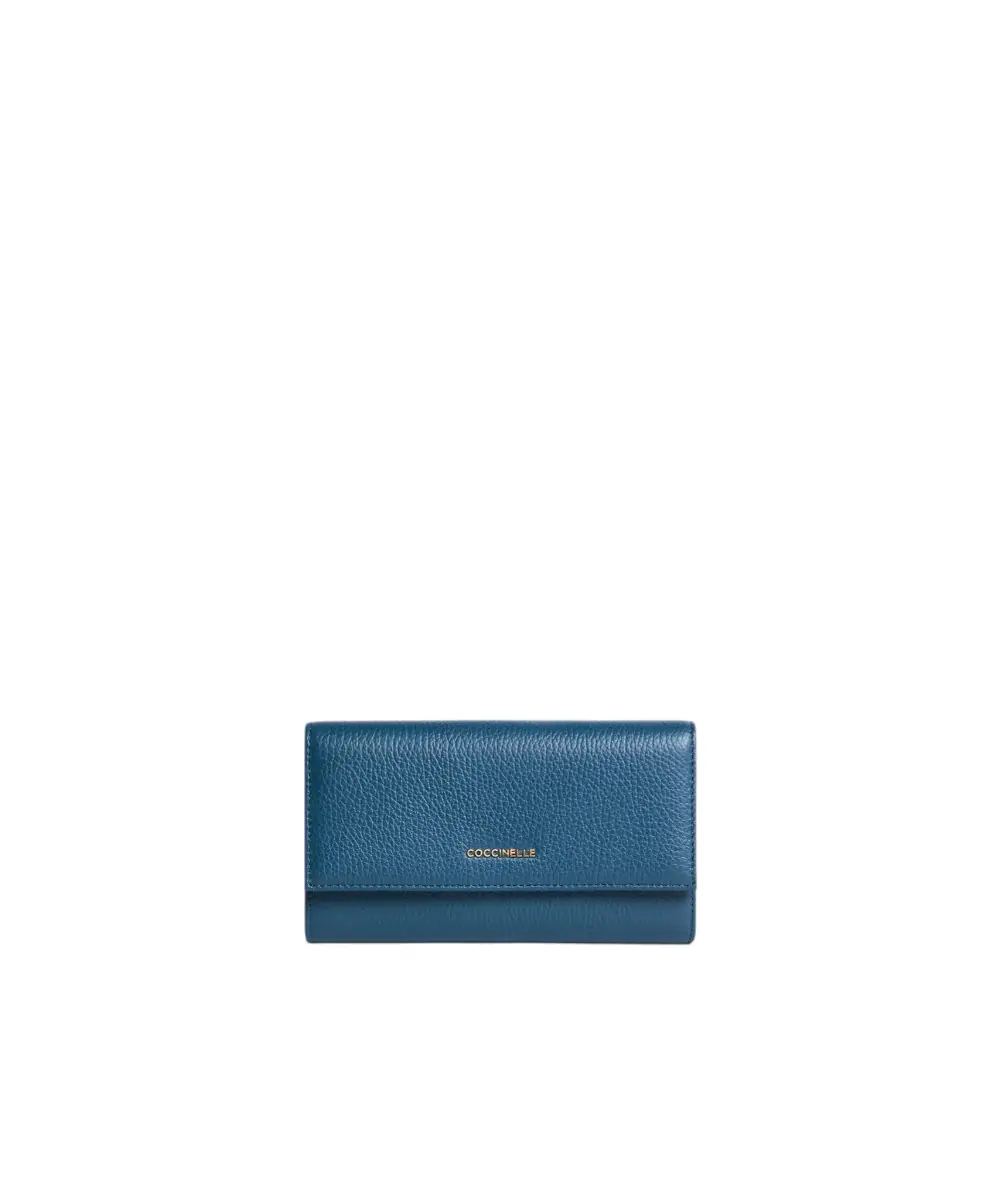 Coccinelle - Γυναικείο Πορτοφόλι Metallic Large E2MW5118501-B27 Μπλε