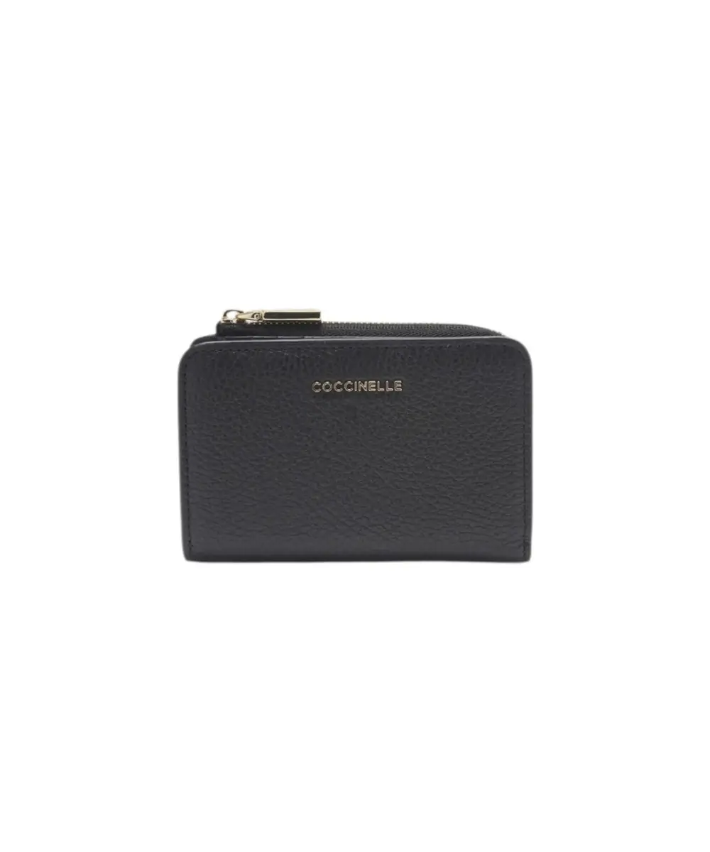 Coccinelle - Γυναικείο Πορτοφόλι Metallic Soft Small E2MW511D101-001 Μαύρο