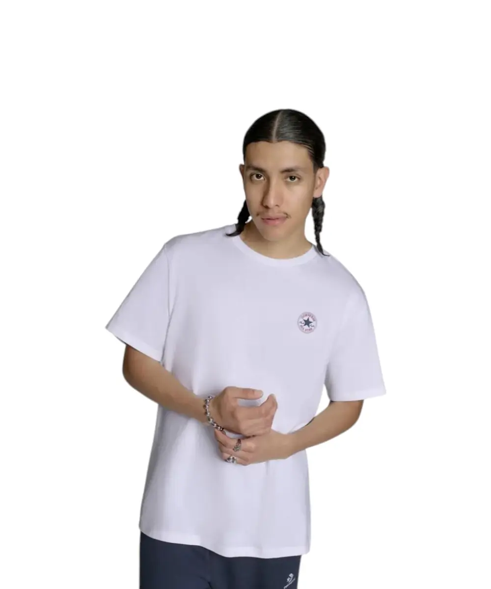 Converse - Ανδρικό T‑shirt Chuck Print Tee Standar Fit CVM5T565-100 Λευκό