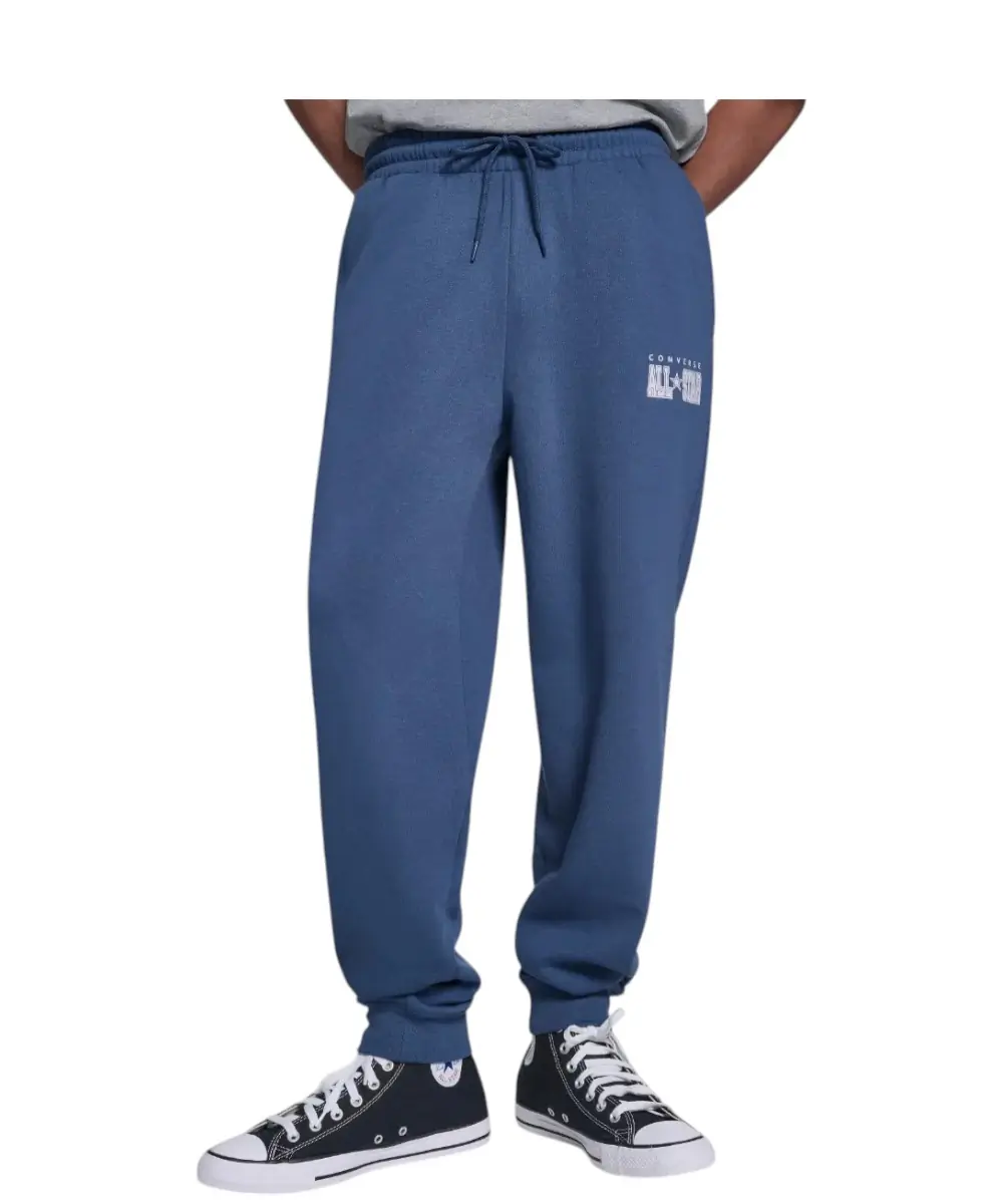 Converse - Ανδρικό Παντελόνι Φόρμας All Star Joggers Cut Through CVM5B161-410 Μπλε