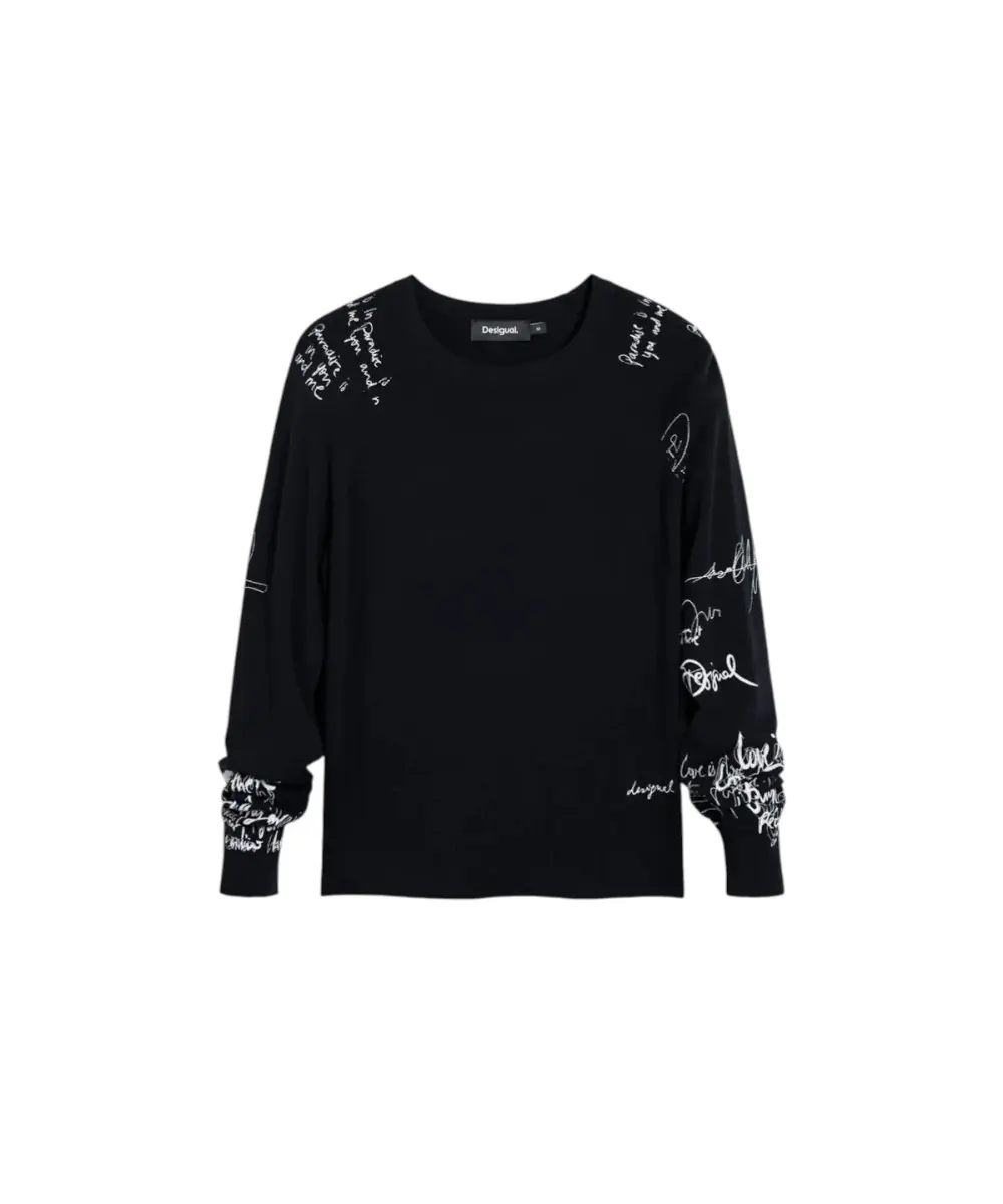 Desigual - Γυναικεία Μπλούζα Marquette 26SWJF10-2000 Μαύρο