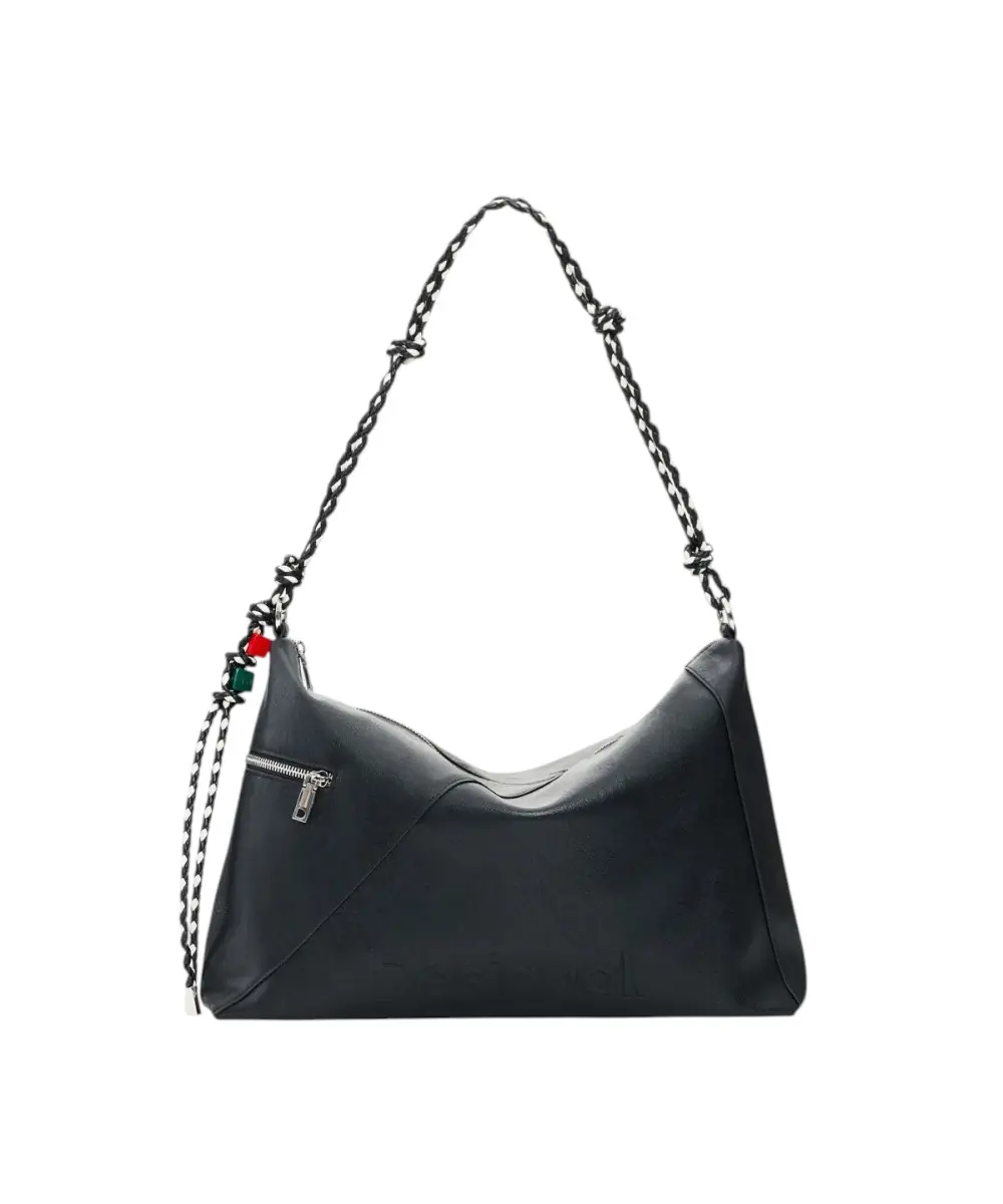 Desigual - Γυναικεία Τσάντα 'Ωμου Half Logo Leiria 2.0 26SAXP66-2000 Μαύρο