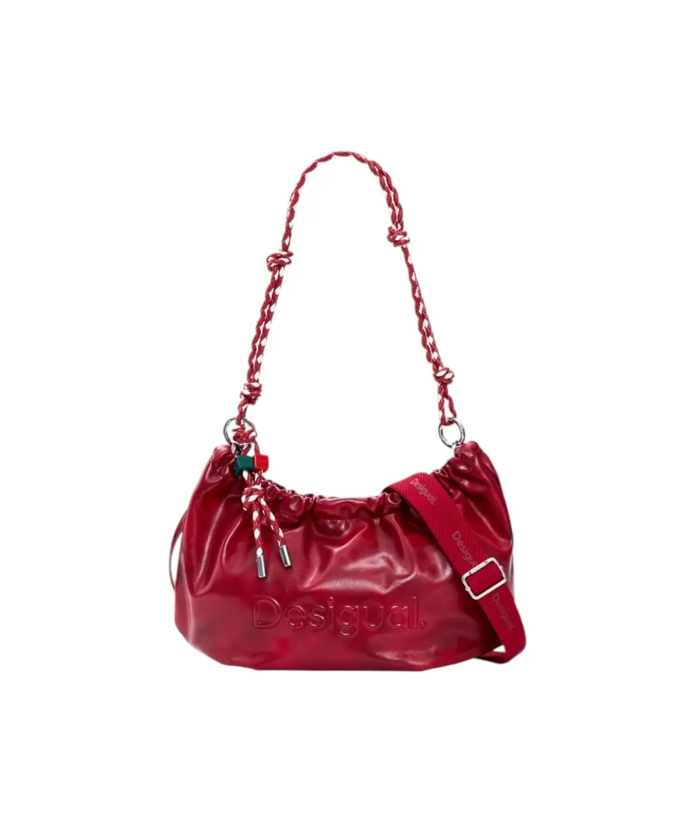 Desigual - Γυναικεία Τσάντα 'Ωμου Half Logo Waverly 26SAXP28-3000 Κόκκινο