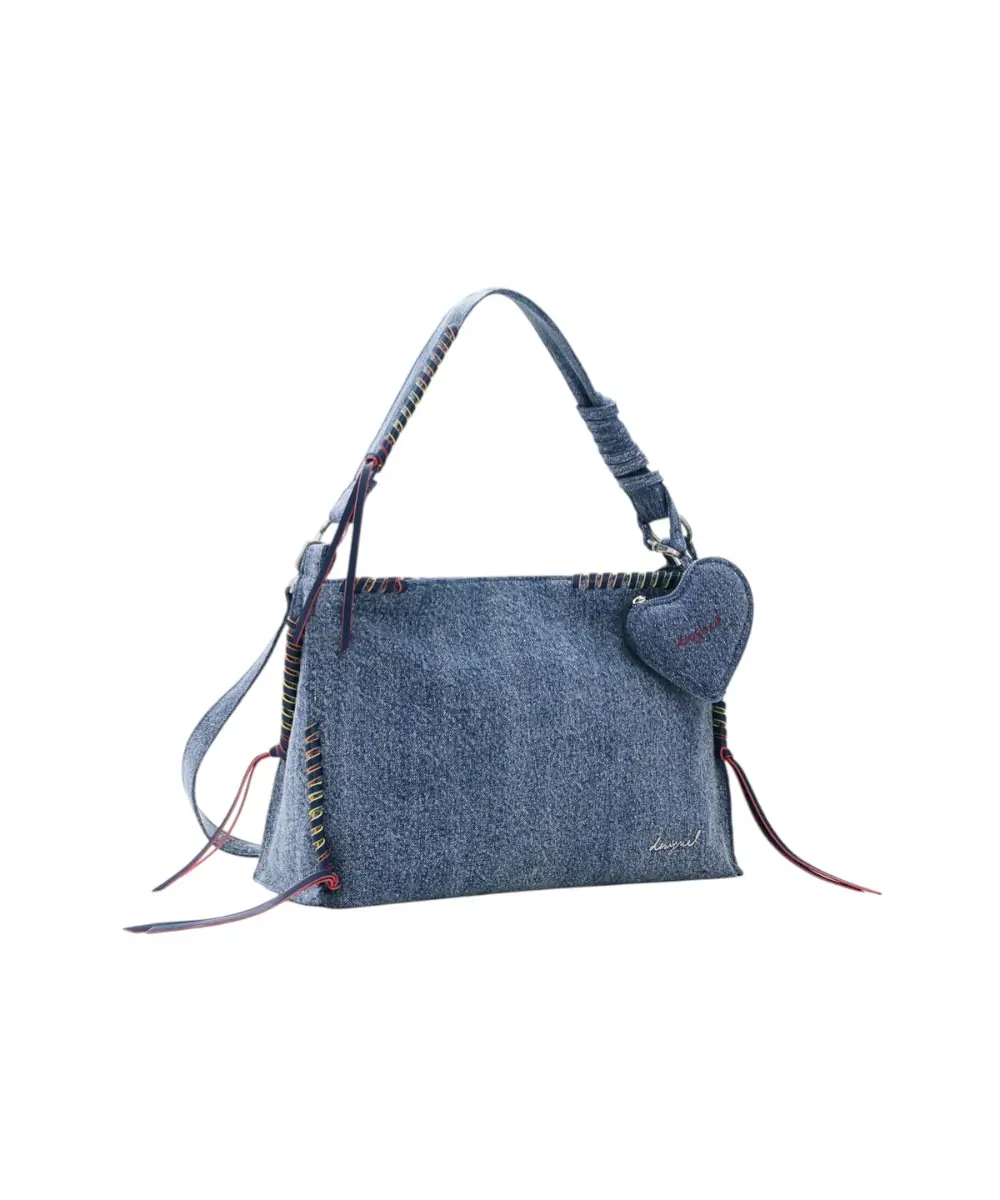 Desigual - Γυναικεία Τσάντα 'Ωμου Torio Denim Leiria 26SAXD31-5005 Μπλε