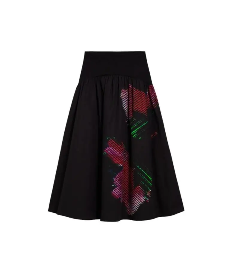 Desigual - Γυναικεία Φούστα Midi Fal Cane 26SWFW02-2000 Μαύρο