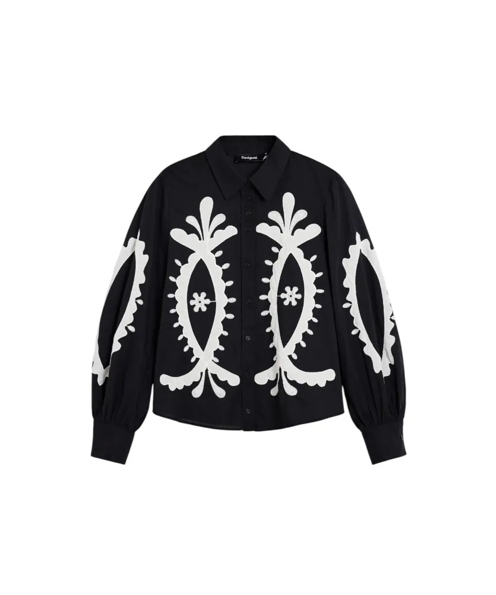 Desigual - Γυναικείο Πουκάμισο Flora 26SWCW08-2000 Μαύρο