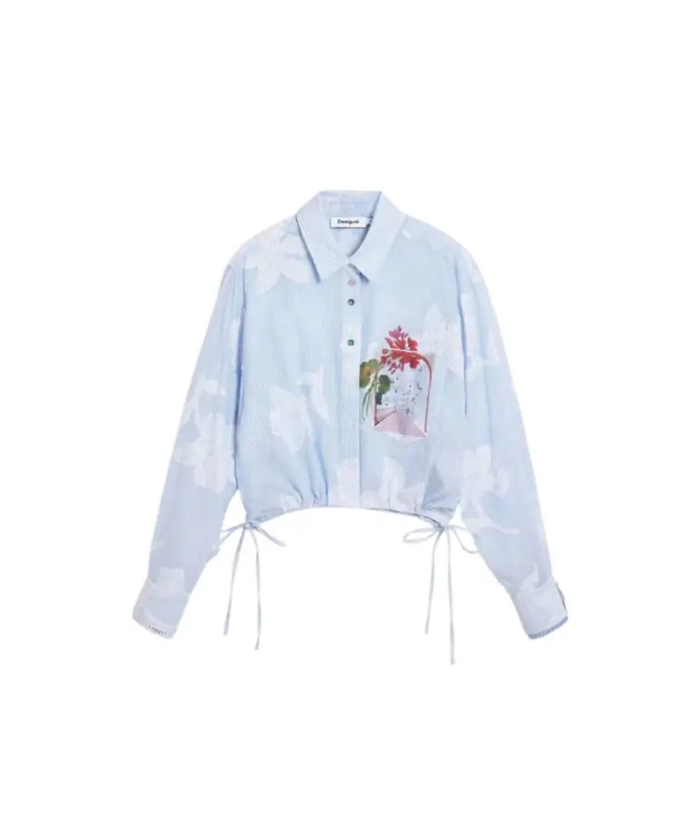 Desigual - Γυναικείο Πουκάμισο Parker 26SWCW28-5029 Σιέλ
