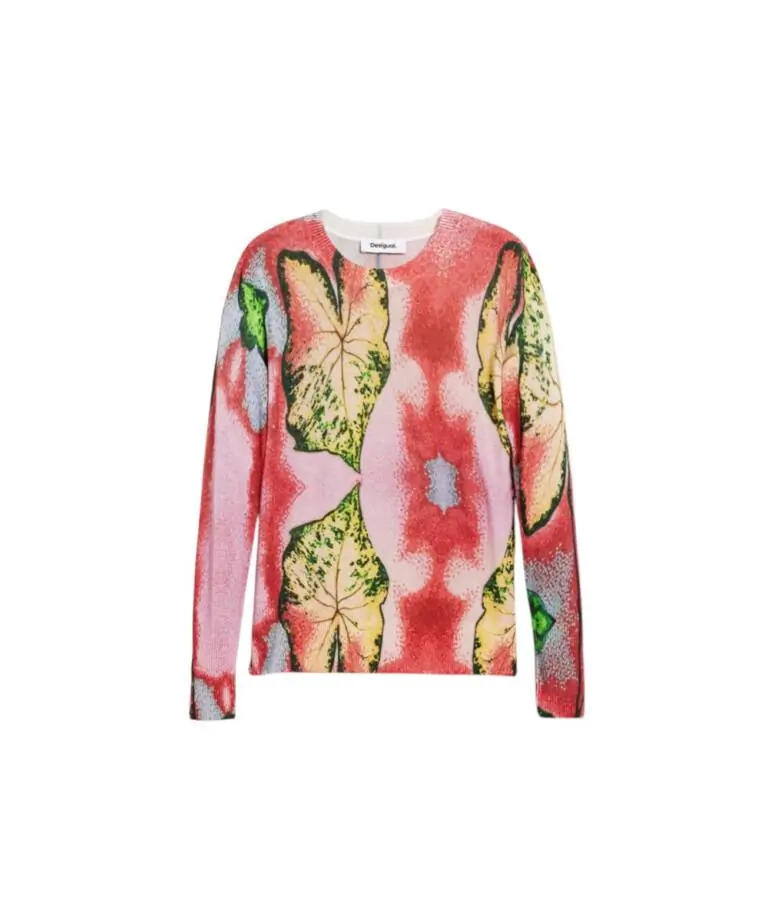 Desigual - Γυναικείο Πουλόβερ Leaf Lacroix 26SWJF45-3049 Ροζ