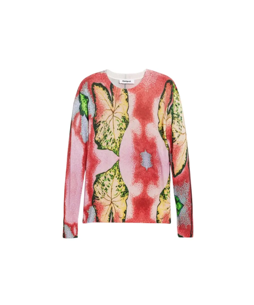 Desigual - Γυναικείο Πουλόβερ Leaf Lacroix 26SWJF45-3049 Ροζ