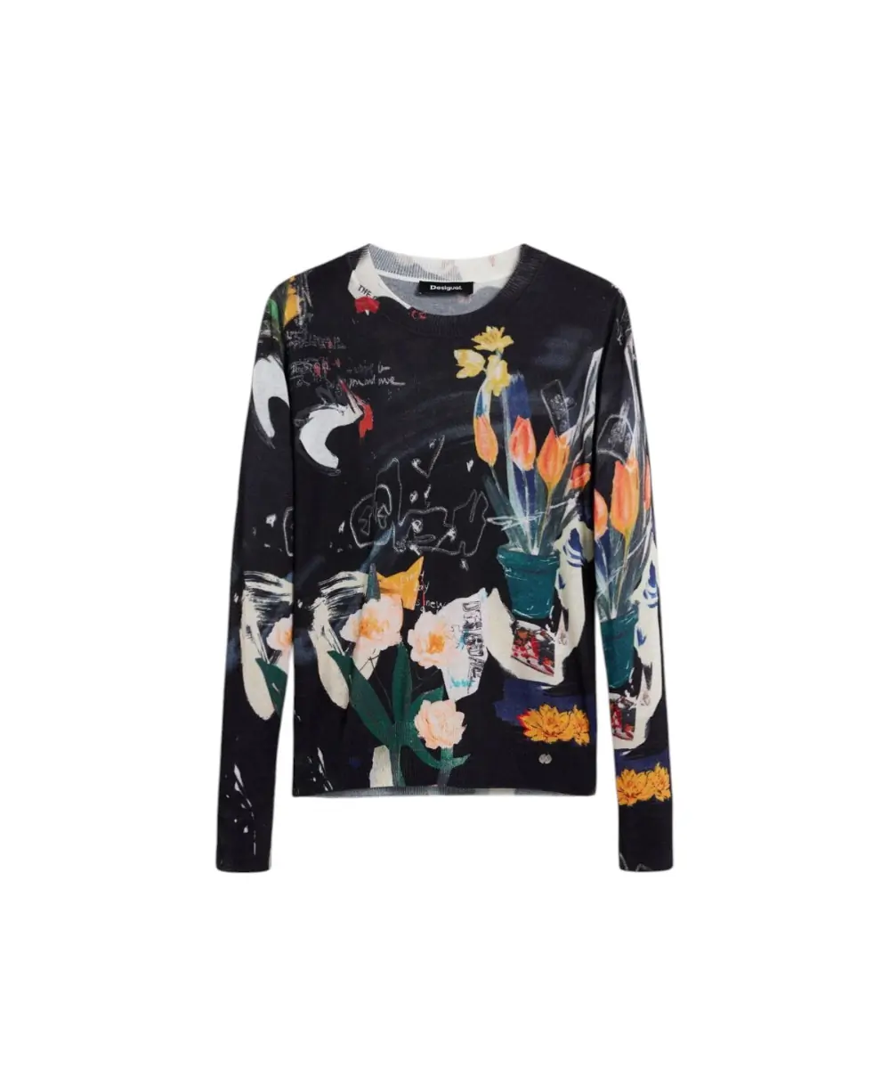Desigual - Γυναικείο Πουλόβερ Nantes 26SWJF35-2000 Μαύρο