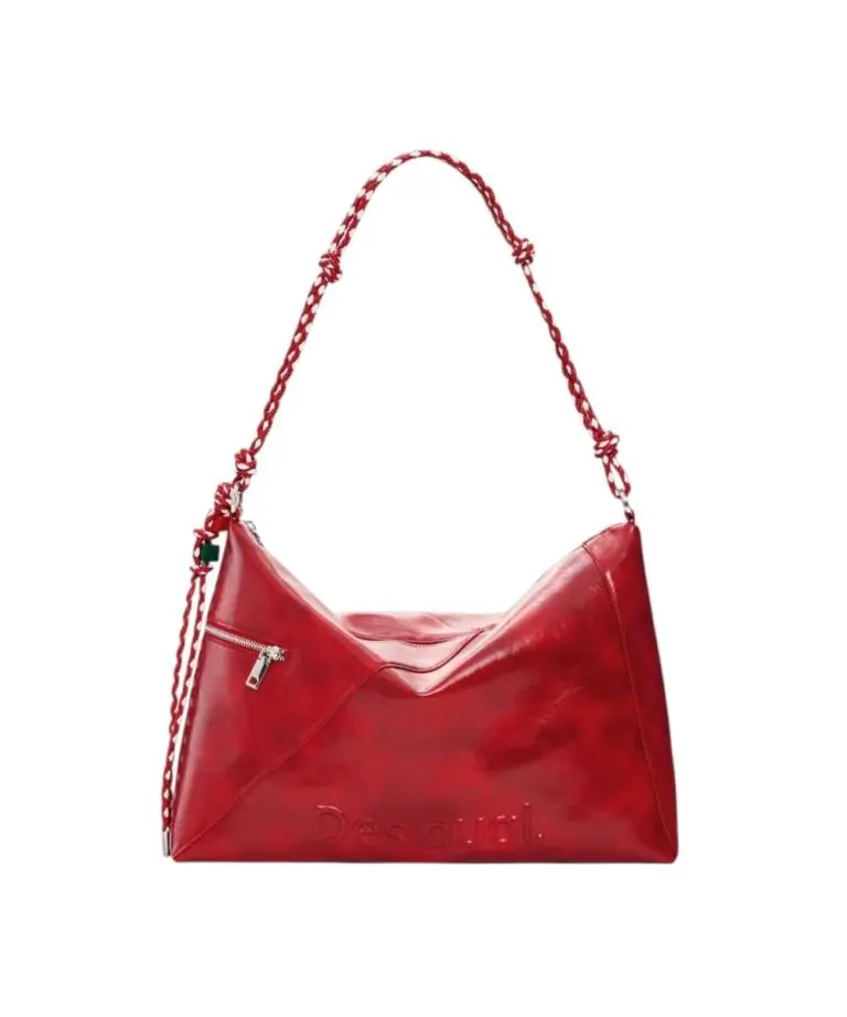 Desigual - Γυναικείο Τσάντα Ώμου Half Logo Leiria 2.0 26SAXPA8-3000 Κόκκινο