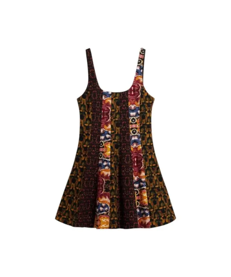 Desigual - Γυναικείο Φόρεμα Beattle Patch Lacroix 26SWVW58-4086 Κίτρινο