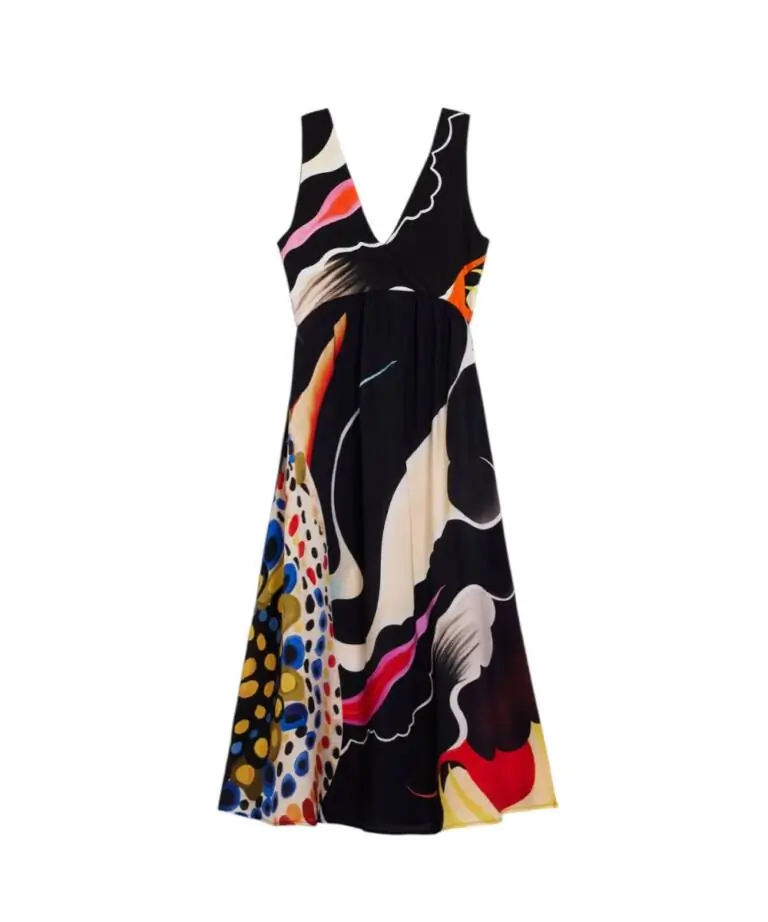 Desigual - Γυναικείο Φόρεμα Japan Opart Lacroix 26SWVW60-2000 Μαύρο