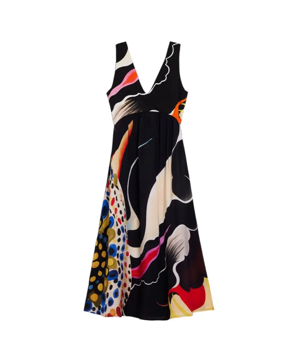 Desigual - Γυναικείο Φόρεμα Japan Opart Lacroix 26SWVW60-2000 Μαύρο