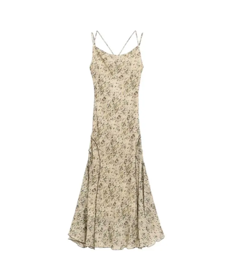 Desigual - Γυναικείο Φόρεμα Midi Grungy 26SWVW25-1008 Μπεζ