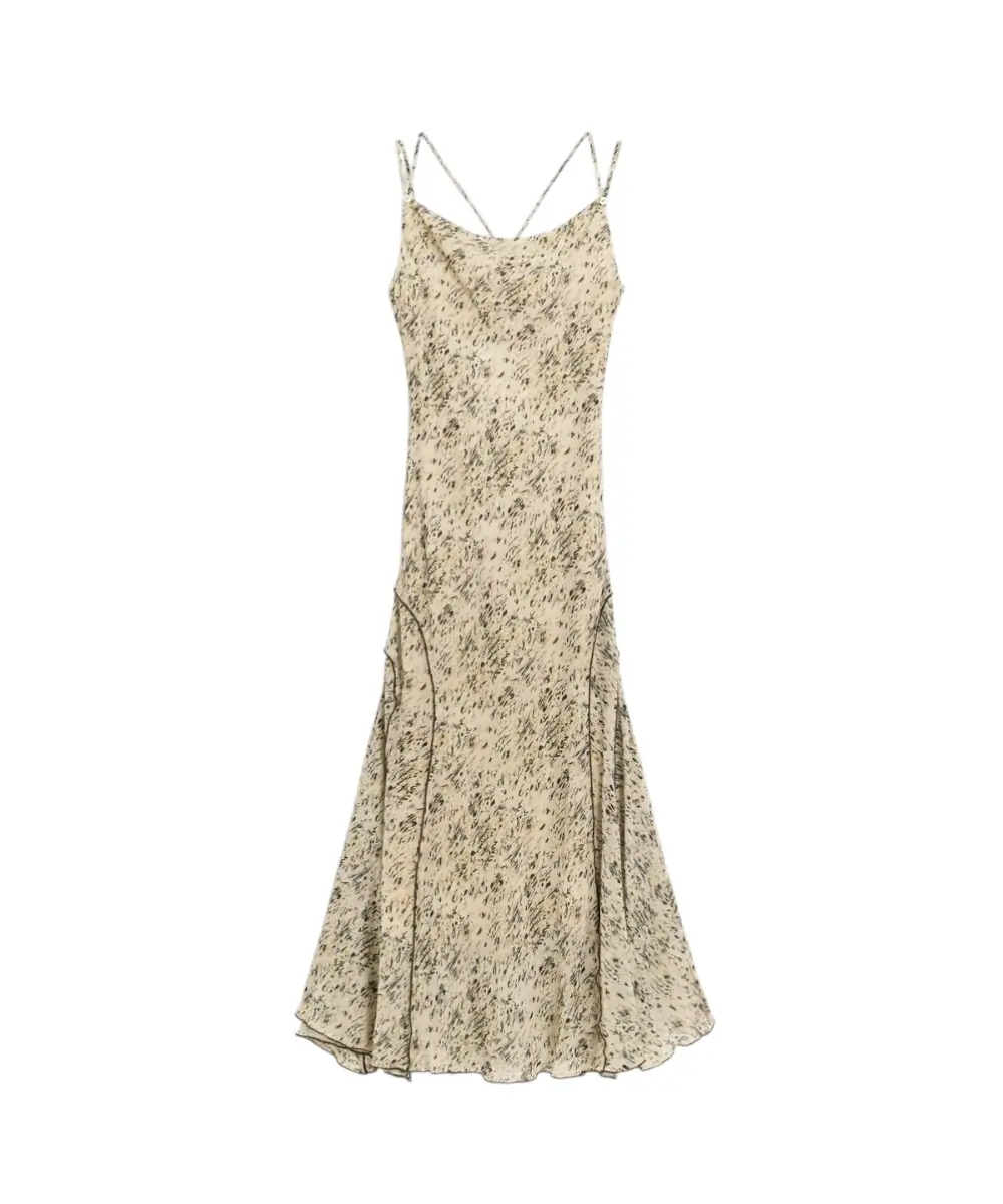 Desigual - Γυναικείο Φόρεμα Midi Grungy 26SWVW25-1008 Μπεζ