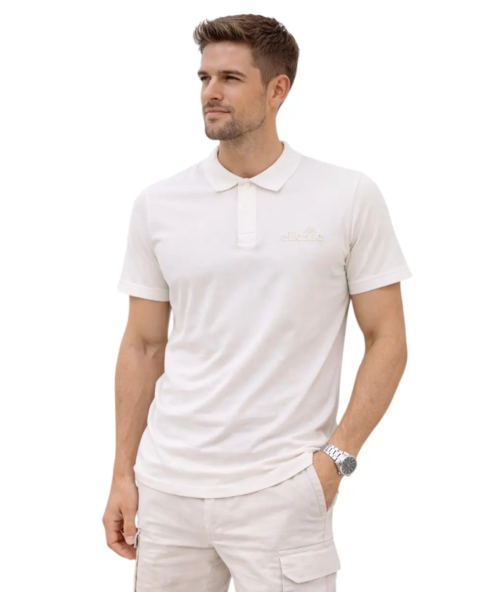 Ellesse - Ανδρικό Κοντομάνικο T-Shirt Polo Leonardo EHM217S26-001 Λευκό