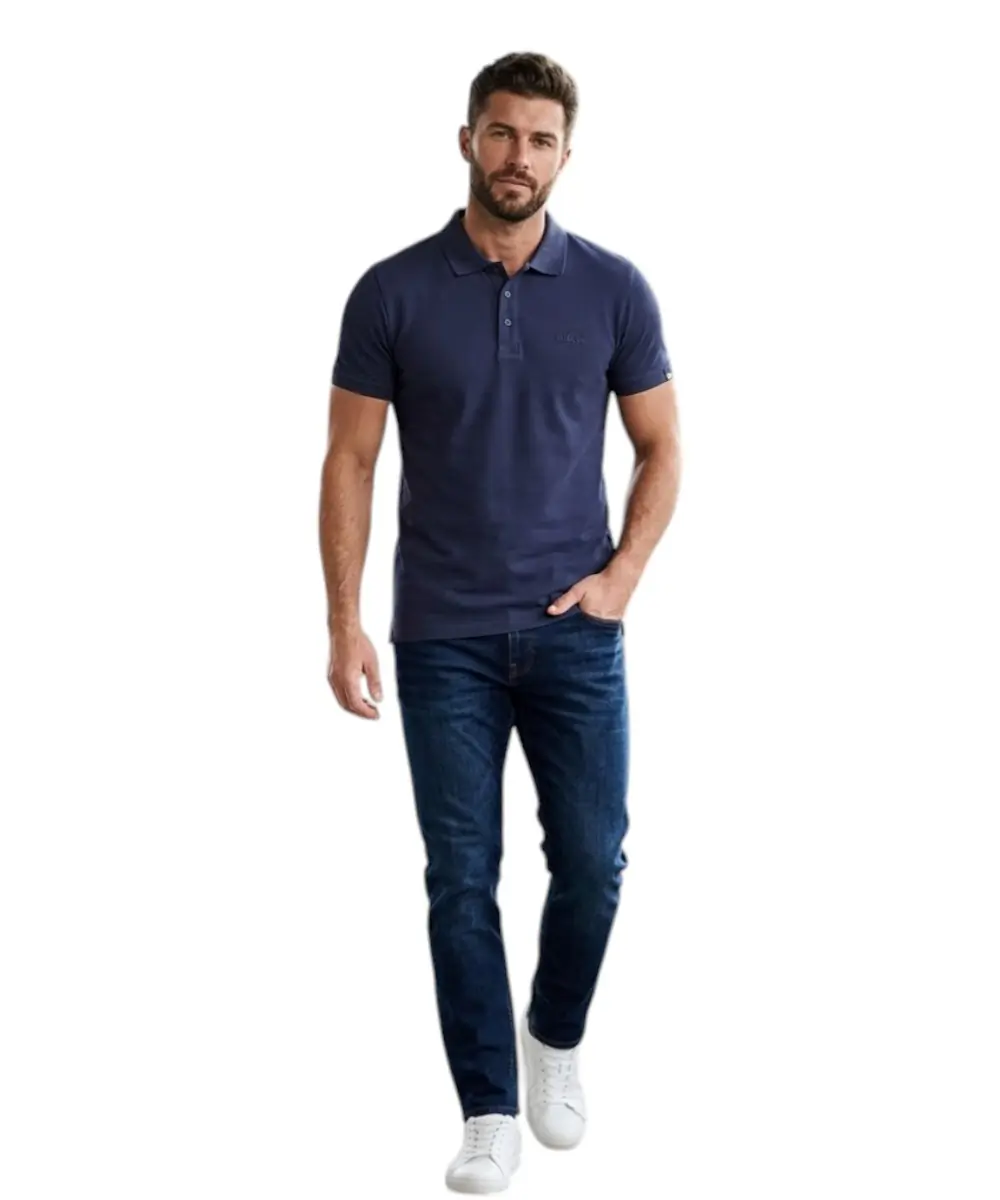 Ellesse - Ανδρικό Κοντομάνικο T-Shirt Polo Leonardo EHM217S26-519 Μπλε Σκούρο