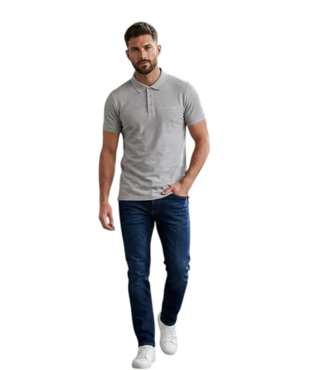 Ellesse - Ανδρικό Κοντομάνικο T-Shirt Polo Leonardo EHM217S26-GM03 Γκρι