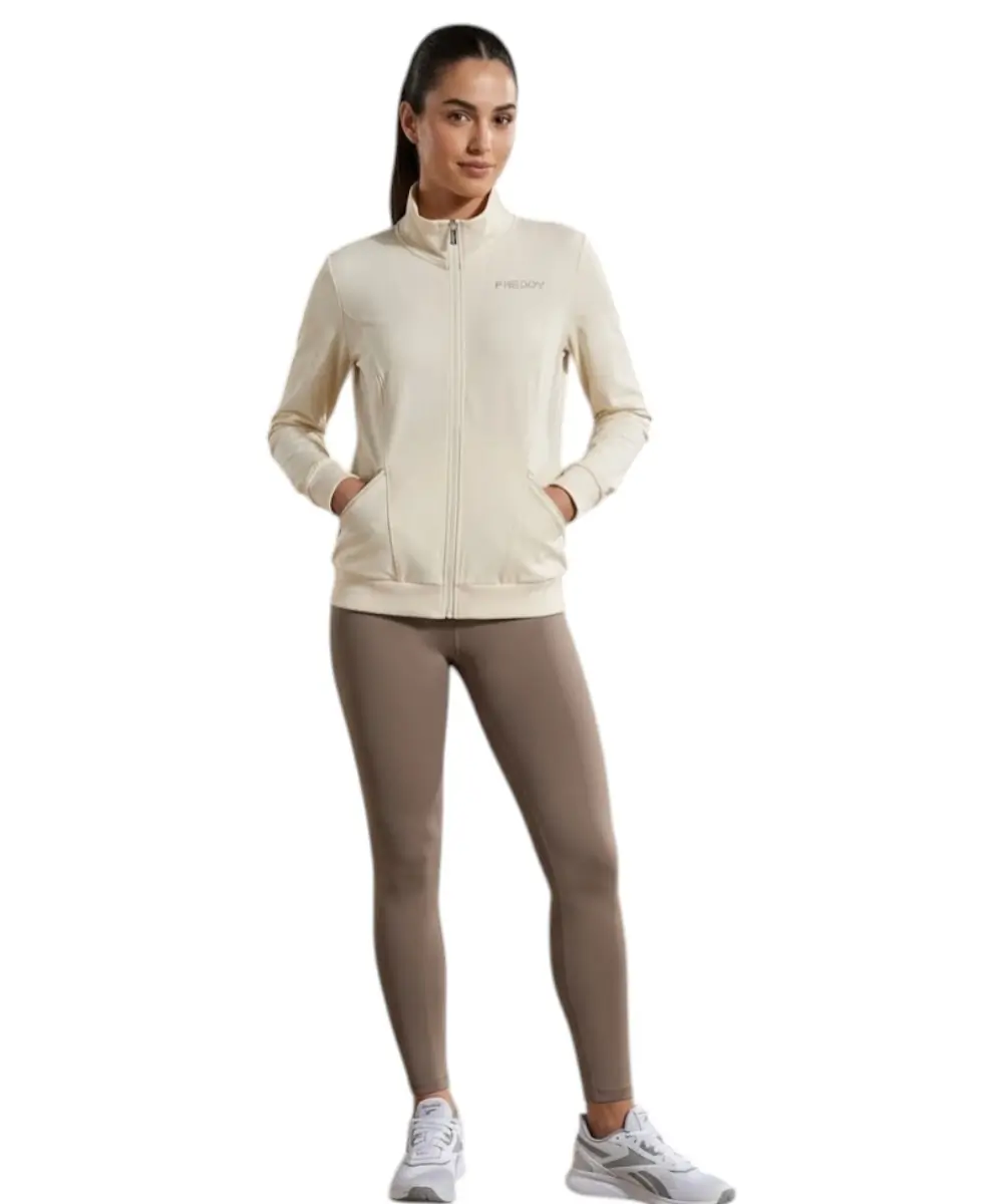 Freddy - Γυναικεία Ζακέτα High-Νecked In Stretch S26WCRS4-W33 Μπεζ