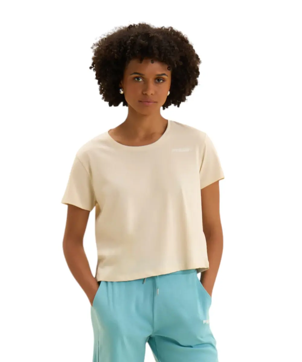 Freddy - Γυναικεία Μπλούζα T-Shirt Short-Sleeved Cropped S26WCYLT2-W33 Μπεζ